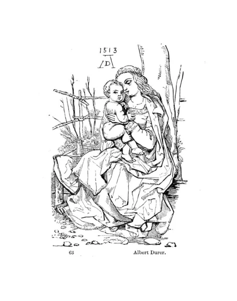 Panna Marie Stará Ilustrace — Stock fotografie