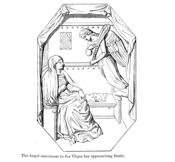 Vergine Maria Vecchia Illustrazione — Foto Stock