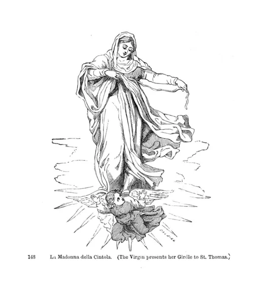 Vierge Marie Vieille Illustration — Photo