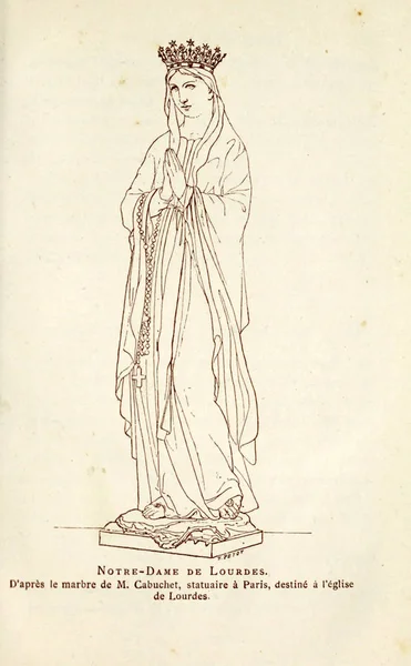 圣母玛利亚旧插图 — 图库照片