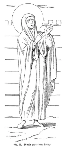 Virgin Mary Old Illustration — Stock Photo, Image