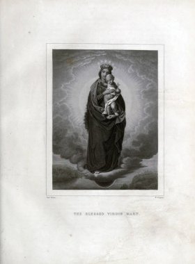 Hıristiyan illüstrasyon. Eski görüntü