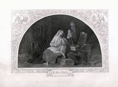 Hıristiyan illüstrasyon. Eski görüntü