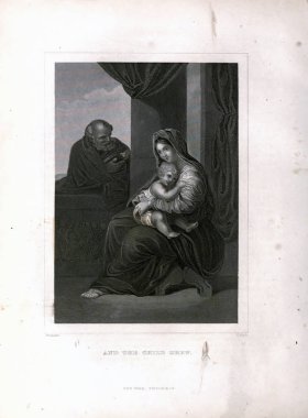 Hıristiyan illüstrasyon. Eski görüntü