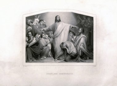 Hıristiyan illüstrasyon. Eski görüntü