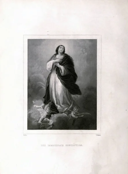 Ilustración Cristiana Imagen Antigua — Foto de Stock