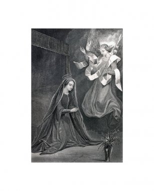 Hıristiyan illüstrasyon. Eski görüntü