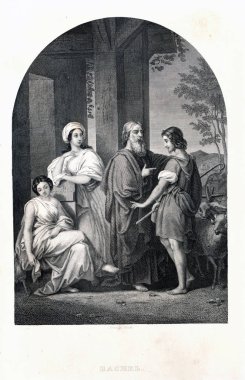 Hıristiyan illüstrasyon. Eski görüntü