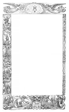 Hıristiyan illüstrasyon. Eski görüntü