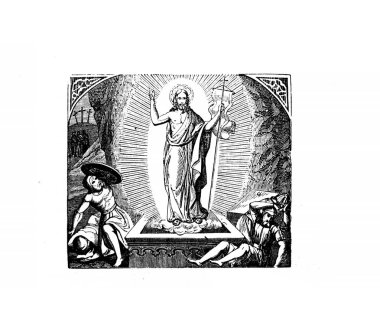 Hıristiyan illüstrasyon. Eski görüntü