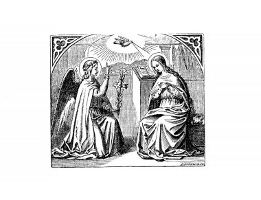 Hıristiyan illüstrasyon. Eski görüntü