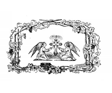 Hıristiyan illüstrasyon. Eski görüntü