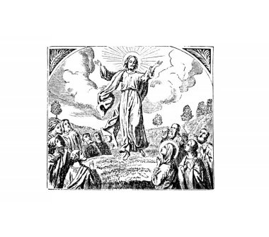 Hıristiyan illüstrasyon. Eski görüntü