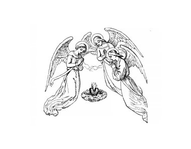 Hıristiyan illüstrasyon. Eski görüntü