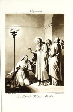 Hıristiyan illüstrasyon. Eski görüntü