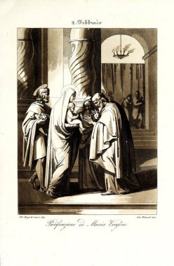 Hıristiyan illüstrasyon. Eski görüntü