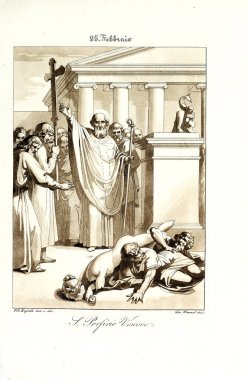 Hıristiyan illüstrasyon. Eski görüntü