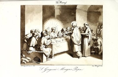 Hıristiyan illüstrasyon. Eski görüntü