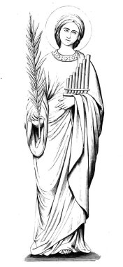 Hıristiyan illüstrasyon. Eski görüntü