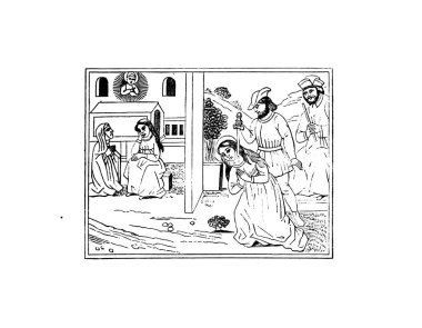 Hıristiyan illüstrasyon. Eski görüntü