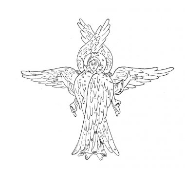 Hıristiyan illüstrasyon. Eski görüntü