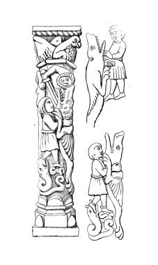 Hıristiyan illüstrasyon. Eski görüntü