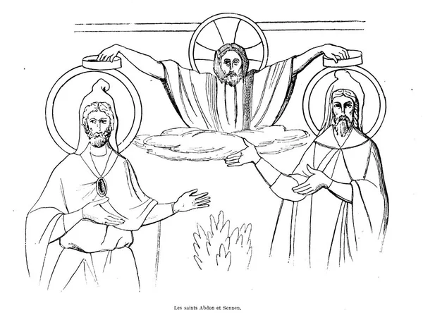 Illustrazione Cristiana Vecchia Immagine — Foto Stock