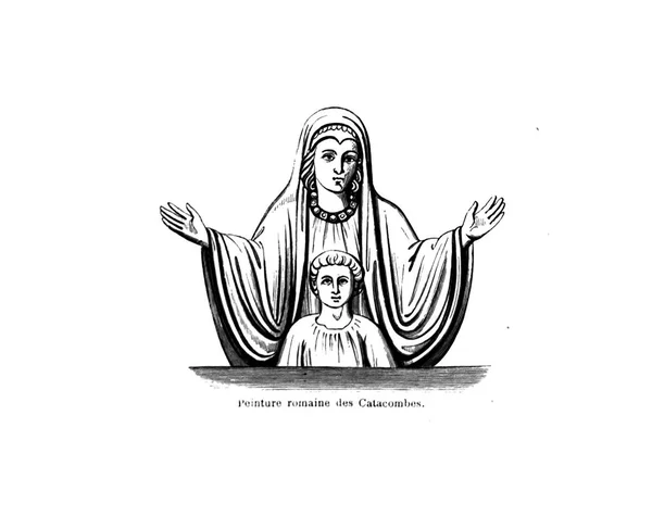 Illustrazione Cristiana Vecchia Immagine — Foto Stock