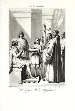 Hıristiyan illüstrasyon. Eski görüntü