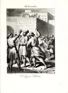 Hıristiyan illüstrasyon. Eski görüntü