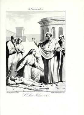 Hıristiyan illüstrasyon. Eski görüntü