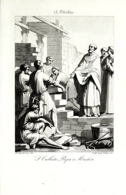 Hıristiyan illüstrasyon. Eski görüntü