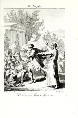 Hıristiyan illüstrasyon. Eski görüntü