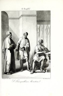 Hıristiyan illüstrasyon. Eski görüntü