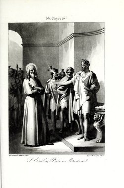 Hıristiyan illüstrasyon. Eski görüntü