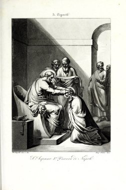 Hıristiyan illüstrasyon. Eski görüntü