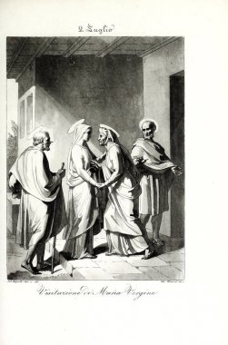 Hıristiyan illüstrasyon. Eski görüntü