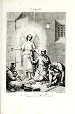 Hıristiyan illüstrasyon. Eski görüntü