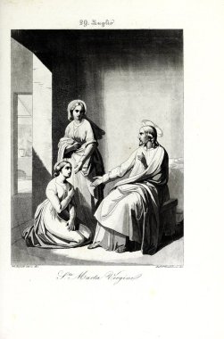 Hıristiyan illüstrasyon. Eski görüntü