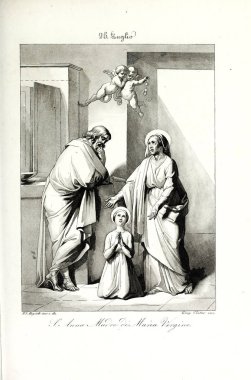 Hıristiyan illüstrasyon. Eski görüntü