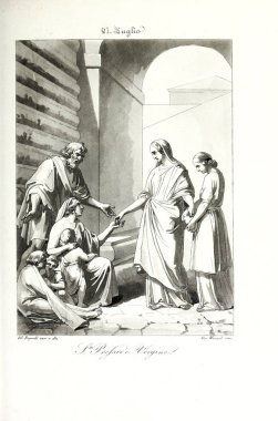 Hıristiyan illüstrasyon. Eski görüntü