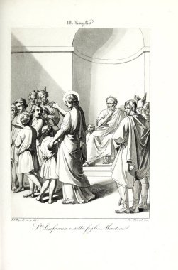 Hıristiyan illüstrasyon. Eski görüntü