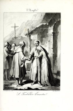 Hıristiyan illüstrasyon. Eski görüntü