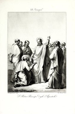 Hıristiyan illüstrasyon. Eski görüntü