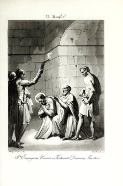 Hıristiyan illüstrasyon. Eski görüntü