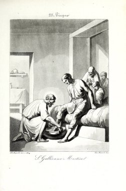 Hıristiyan illüstrasyon. Eski görüntü