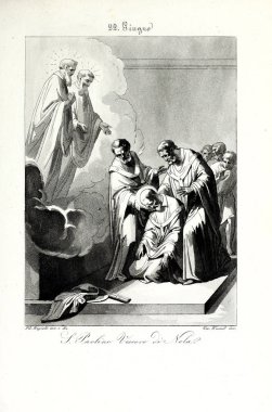 Hıristiyan illüstrasyon. Eski görüntü