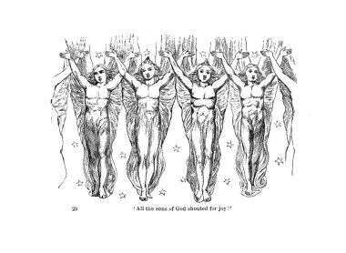 Hıristiyan illüstrasyon. Eski görüntü