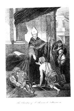 Hıristiyan illüstrasyon. Eski görüntü