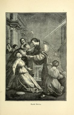 Hıristiyan illüstrasyon. Eski görüntü